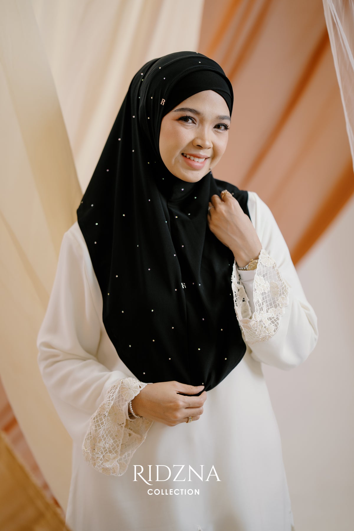 Ridzna Hijab 2-in-1 Stone