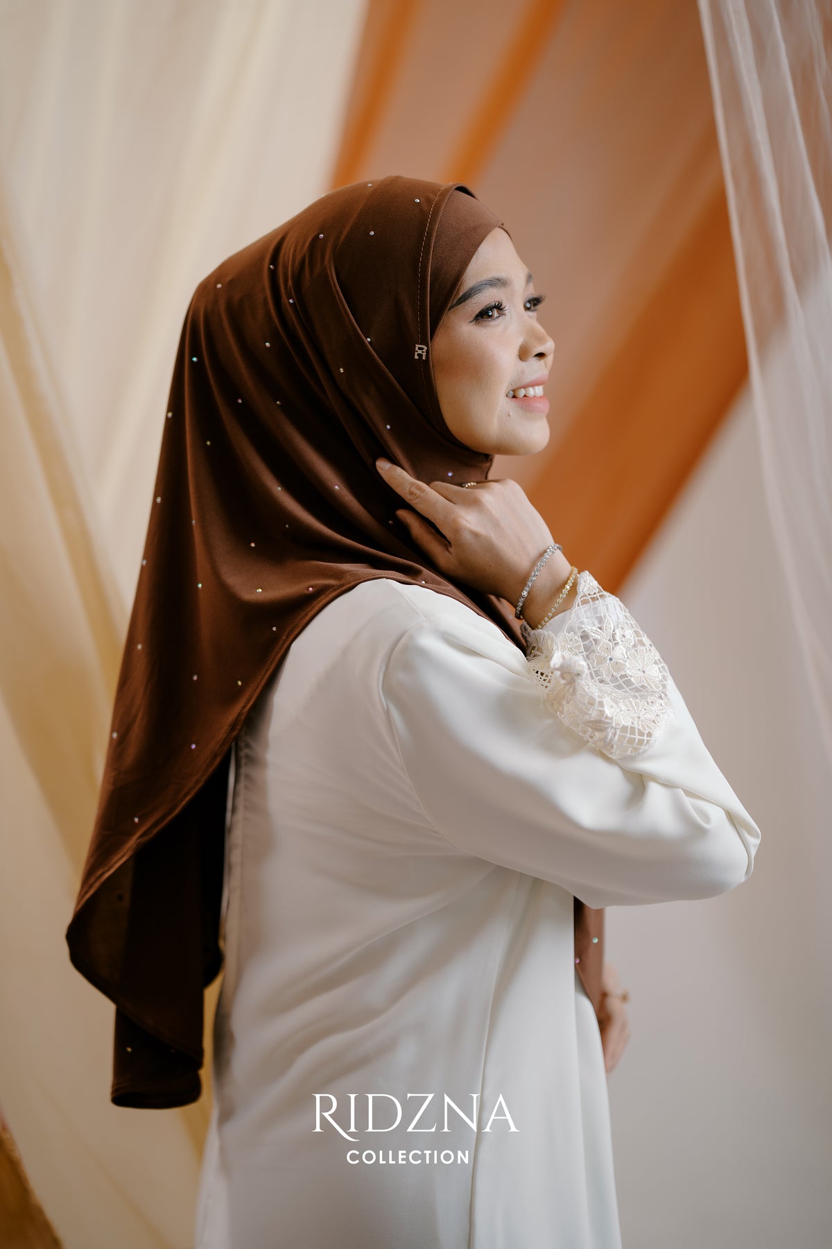 Ridzna Hijab 2-in-1 Stone