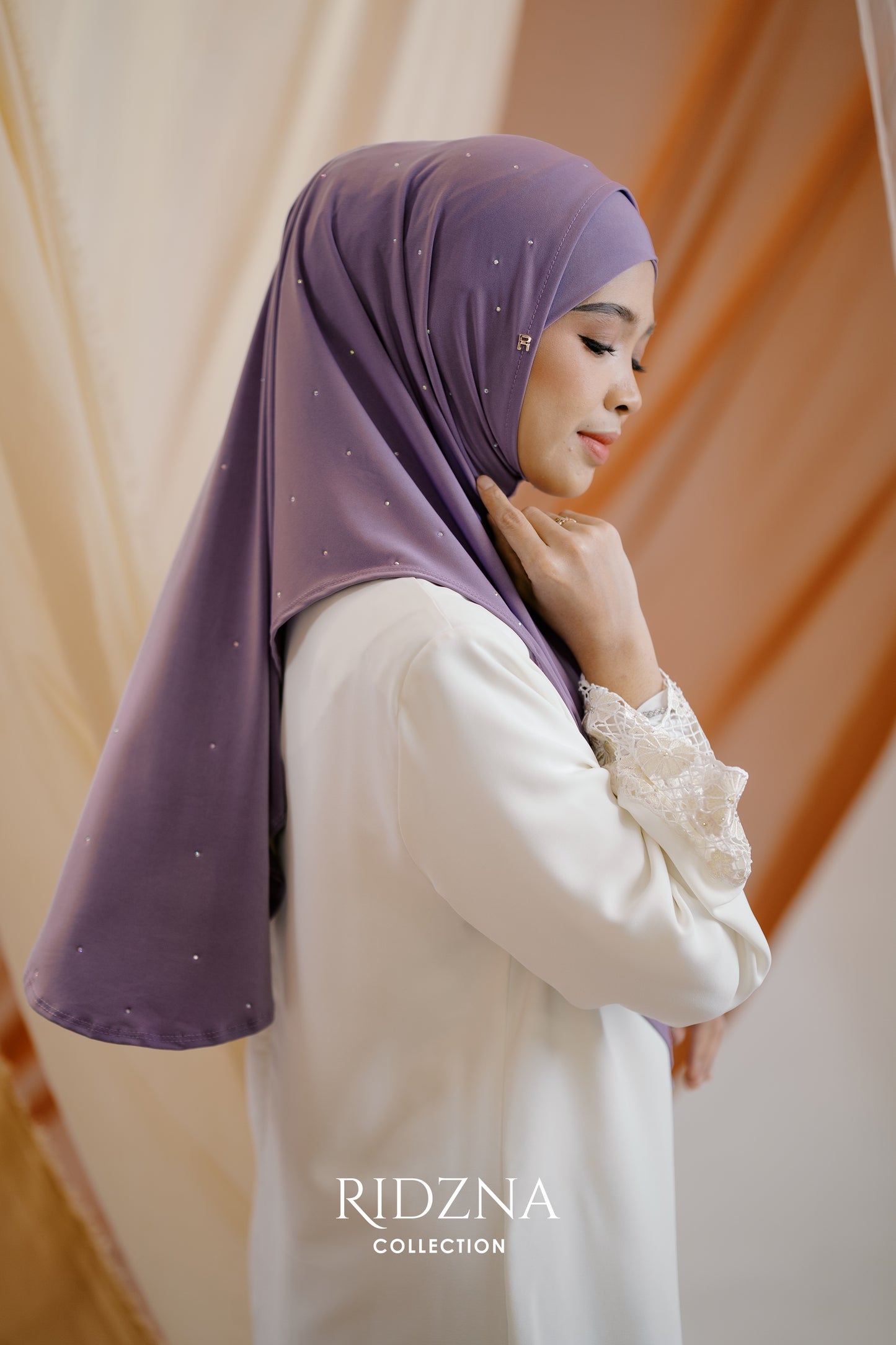 Ridzna Hijab 2-in-1 Stone