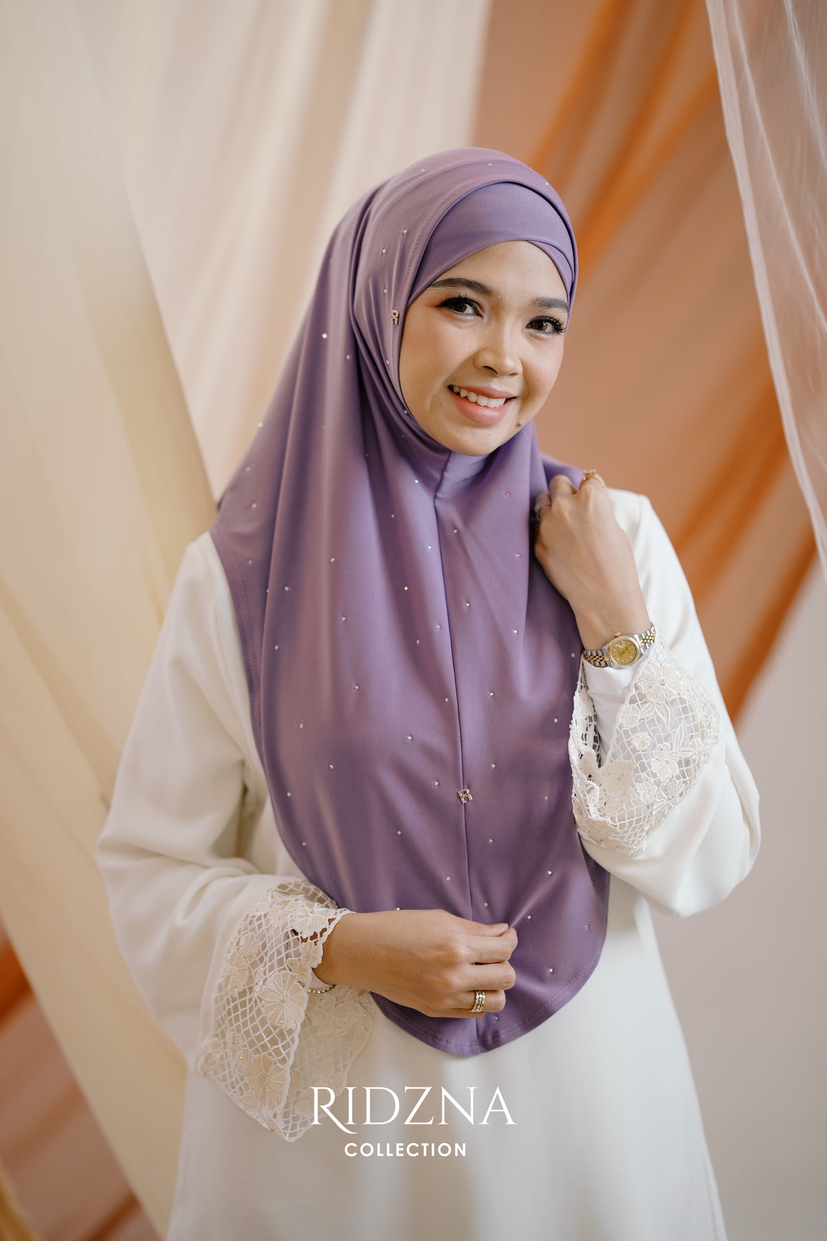 Ridzna Hijab 2-in-1 Stone