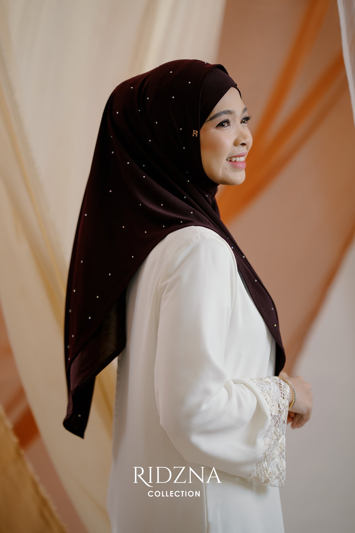 Ridzna Hijab 2-in-1 Stone