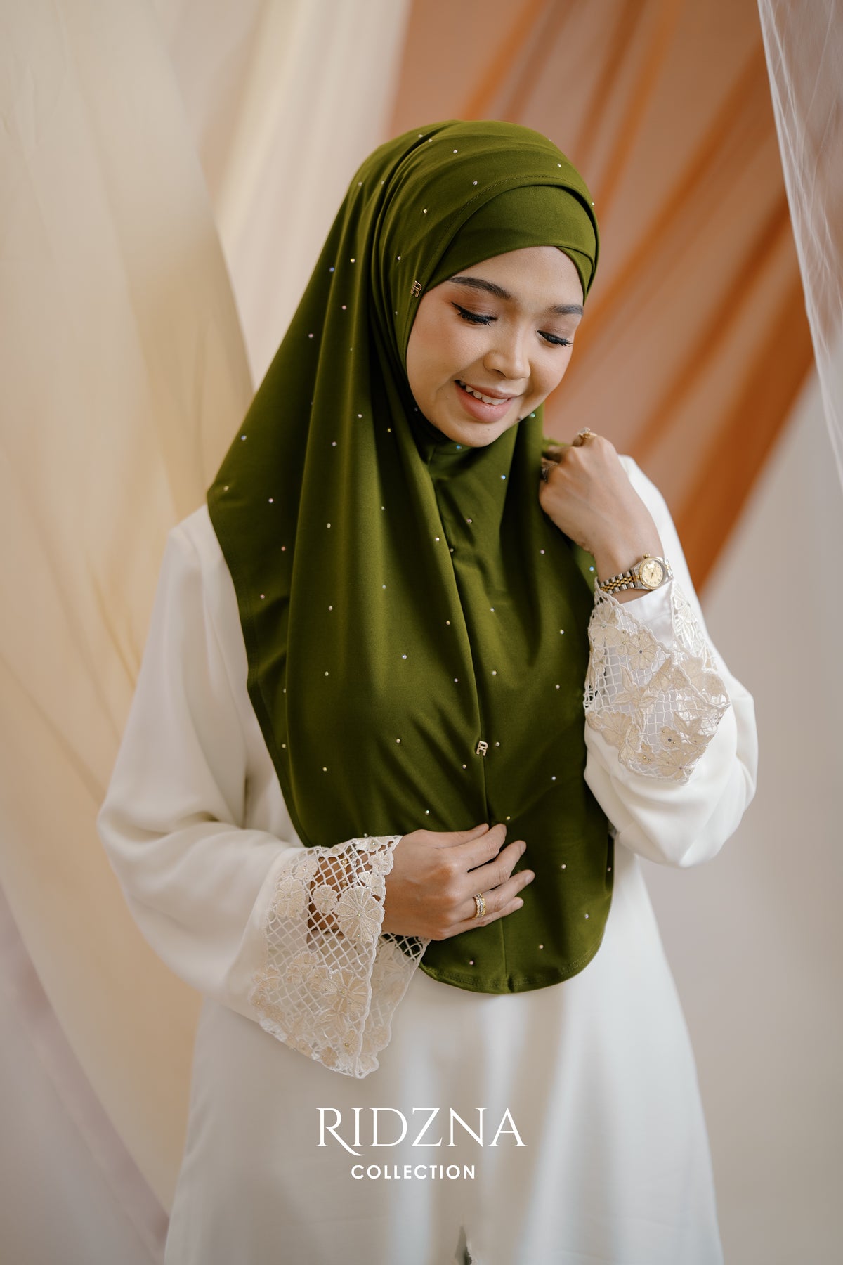 Ridzna Hijab 2-in-1 Stone