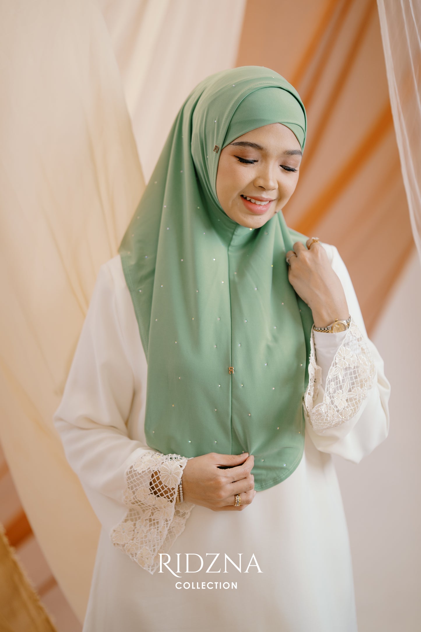 Ridzna Hijab 2-in-1 Stone