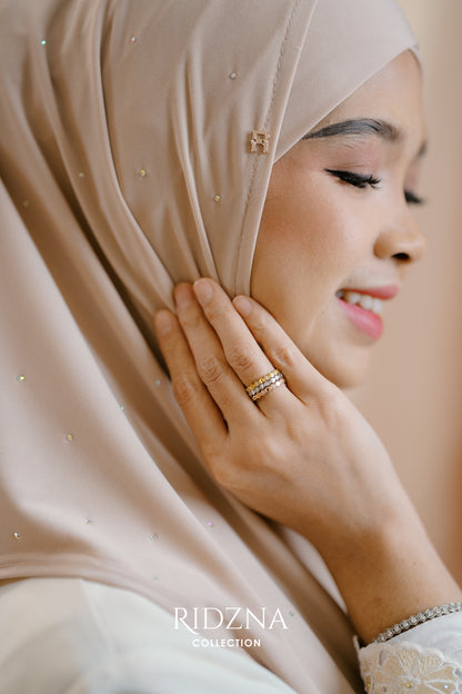 Ridzna Hijab 2-in-1 Stone