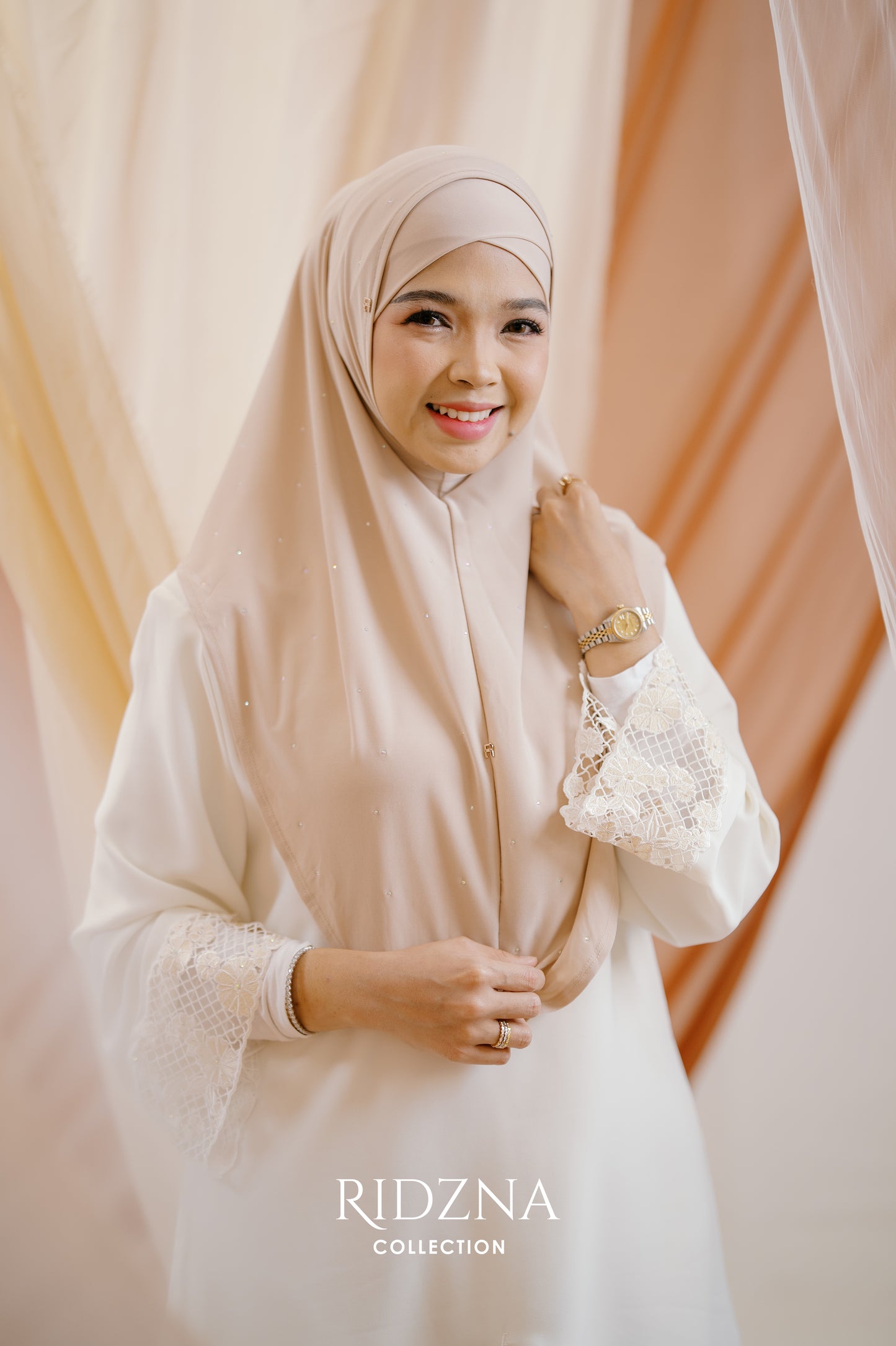 Ridzna Hijab 2-in-1 Stone