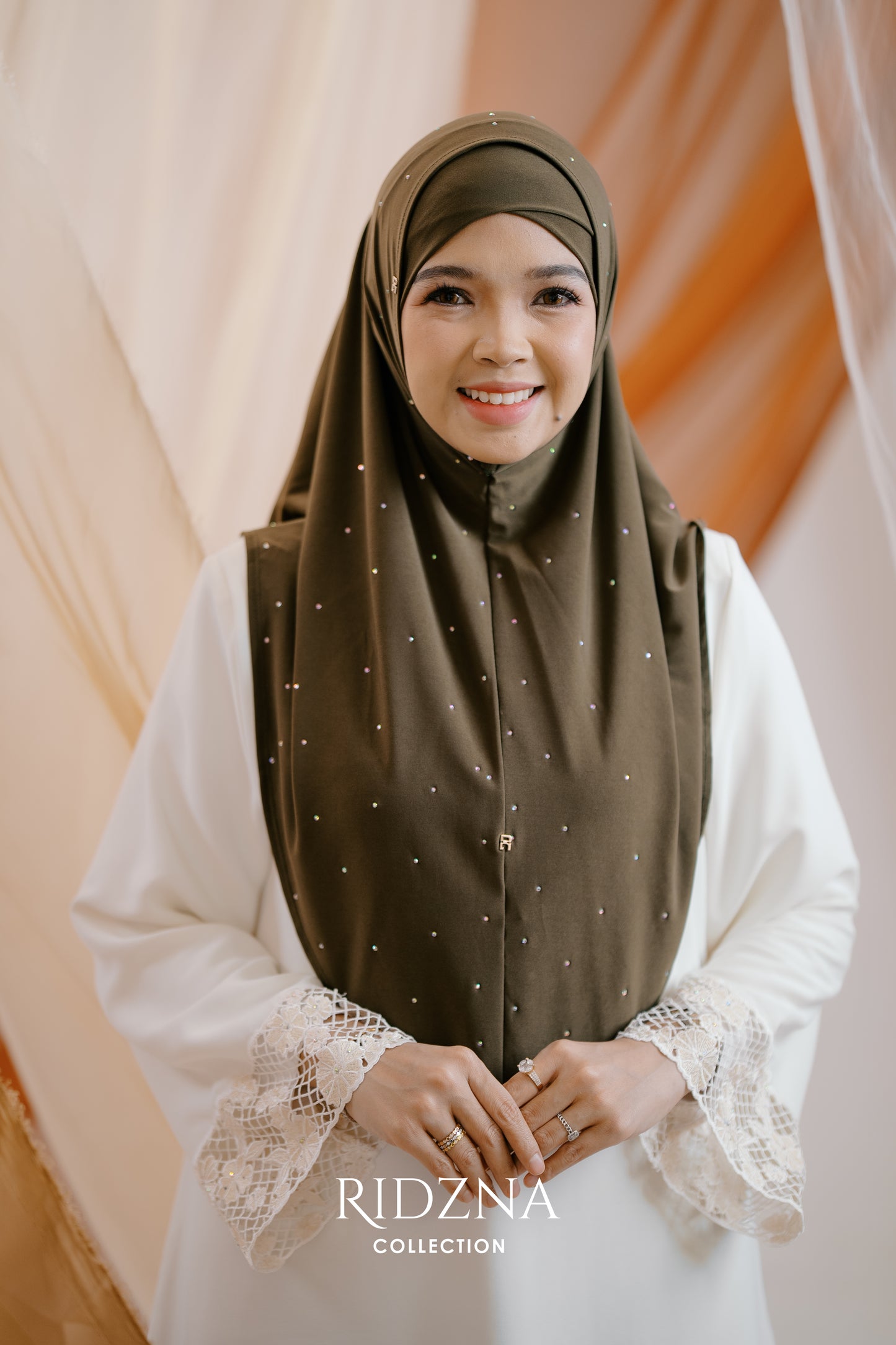 Ridzna Hijab 2-in-1 Stone