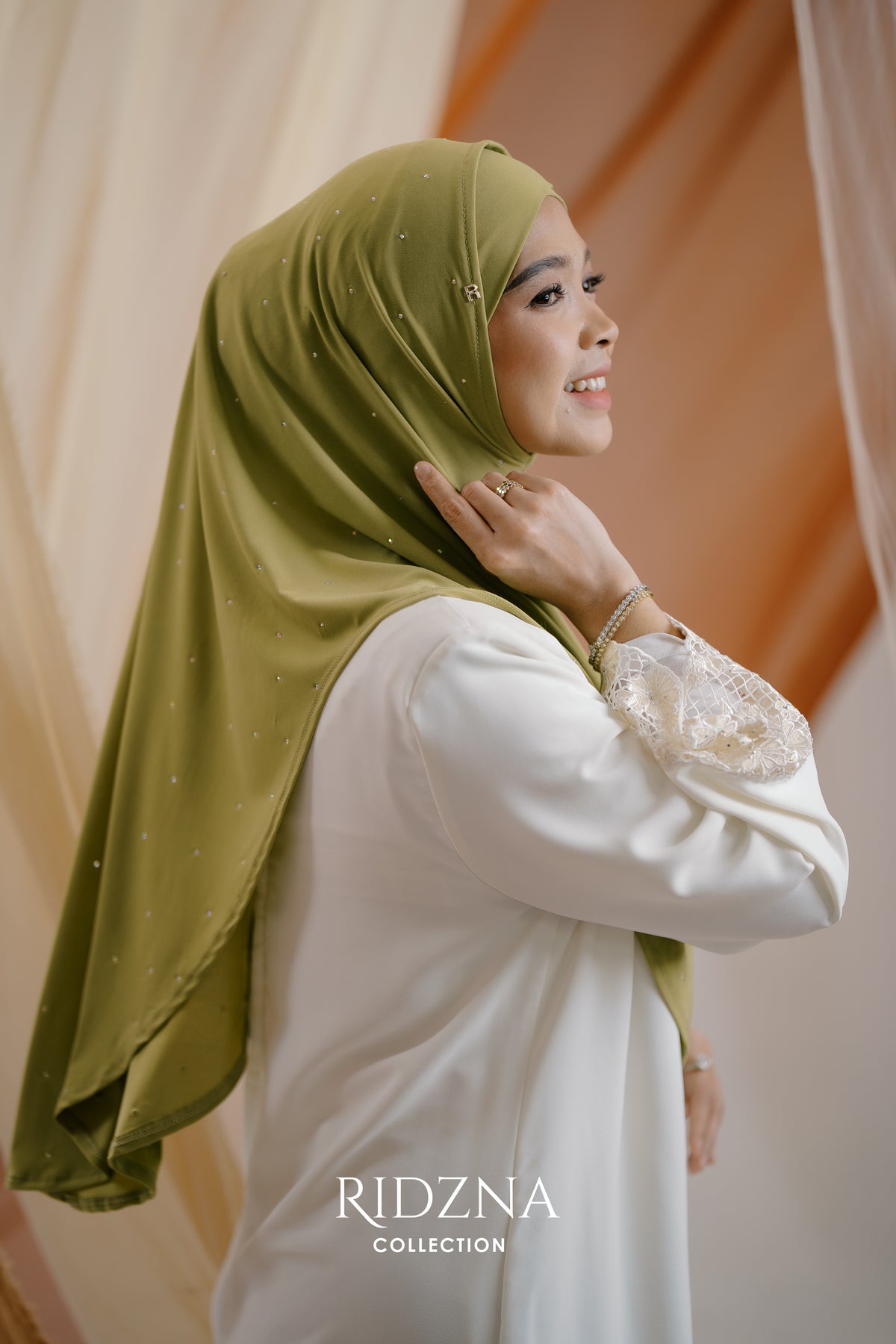 Ridzna Hijab 2-in-1 Stone