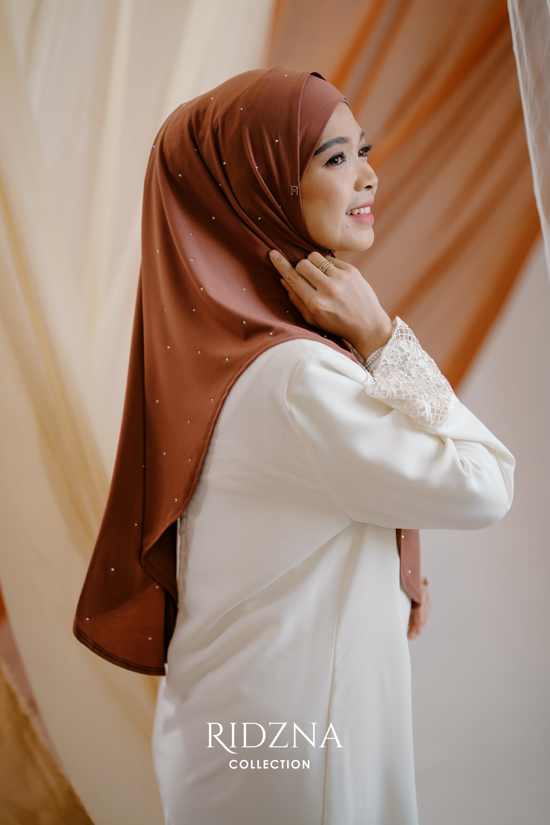 Ridzna Hijab 2-in-1 Stone