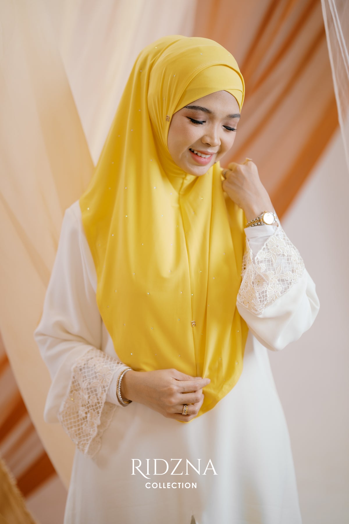 Ridzna Hijab 2-in-1 Stone